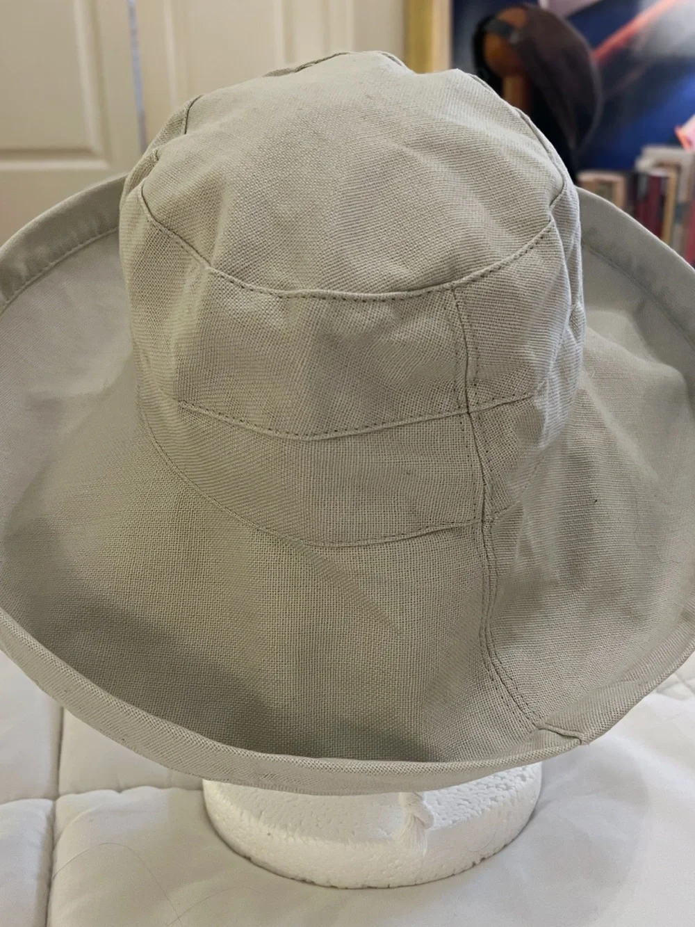 Scala Wide Brim Sun Hat in Light Gray - Women’s Beach & Travel Hat
